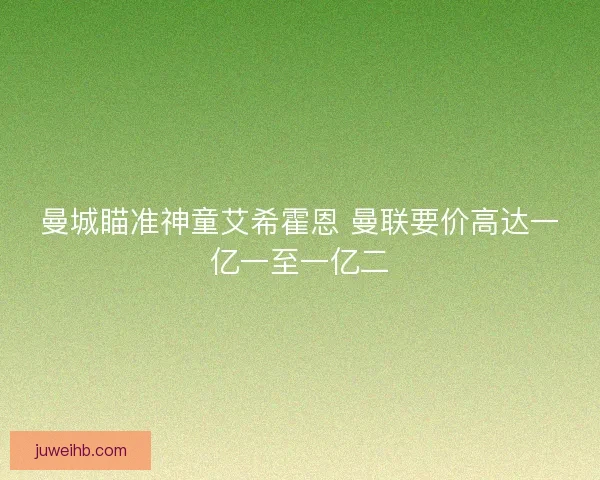 曼城瞄准神童艾希霍恩 曼联要价高达一亿一至一亿二